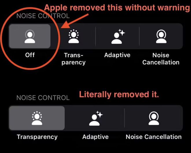 更新出现BUG 自动切换通透模式降噪选项消失long8唯一登录AirPods Pro2(图2)